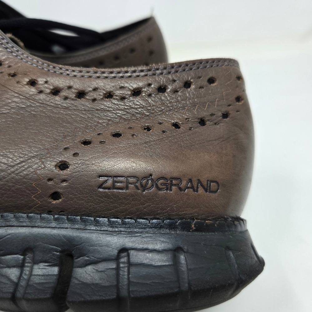 Cole Haan Zerogrand Mens Brown Leather Wingtip Oxford Shoes C30720 Size 9.5 M‎ - Picture 8 of 10